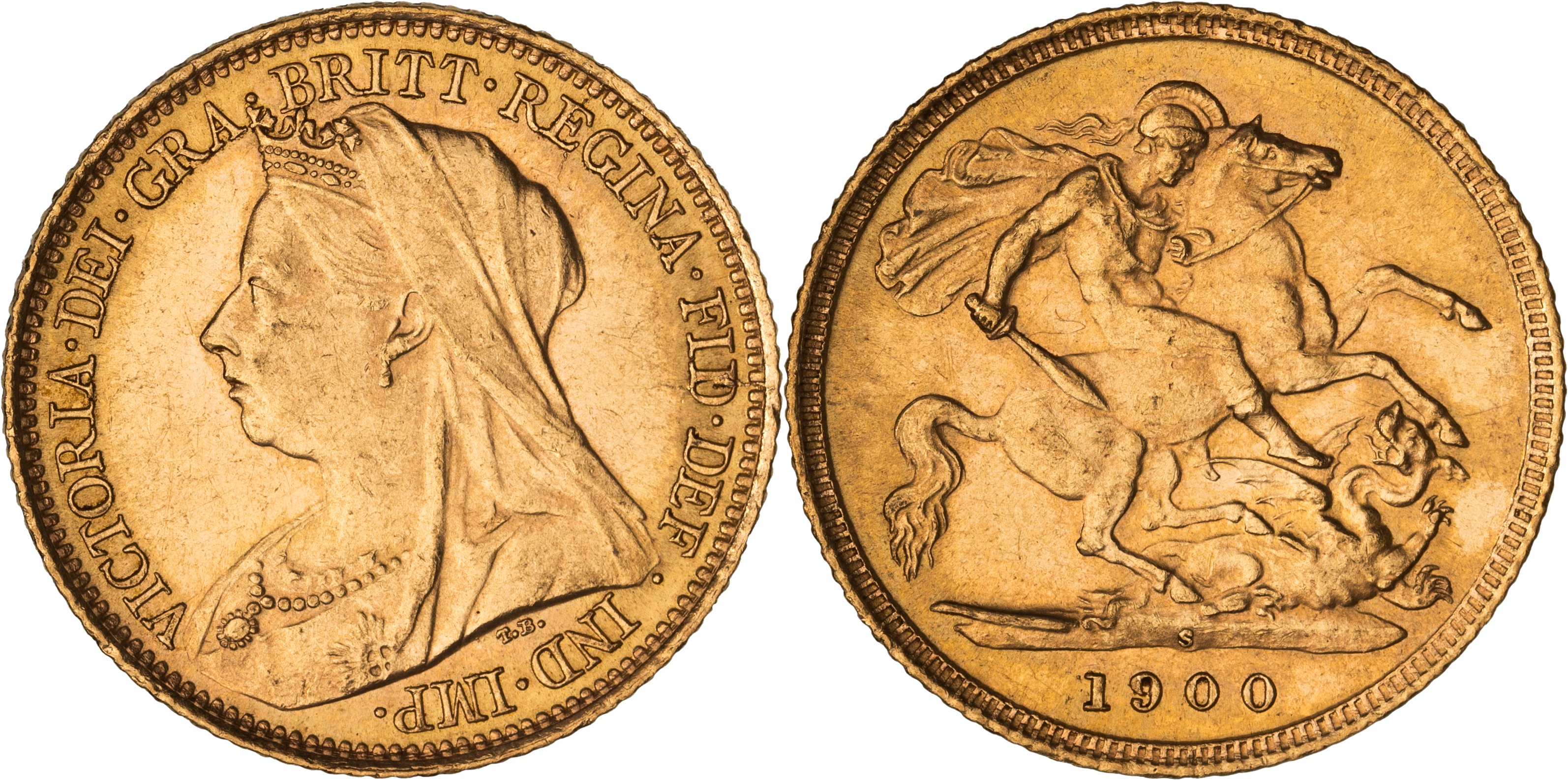 Victoria, Half Sovereign, 1900-S, PCGS AU58