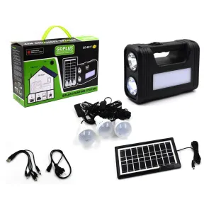 GD 8017A Solar Home Lighting System with 3 Led Bulbs |