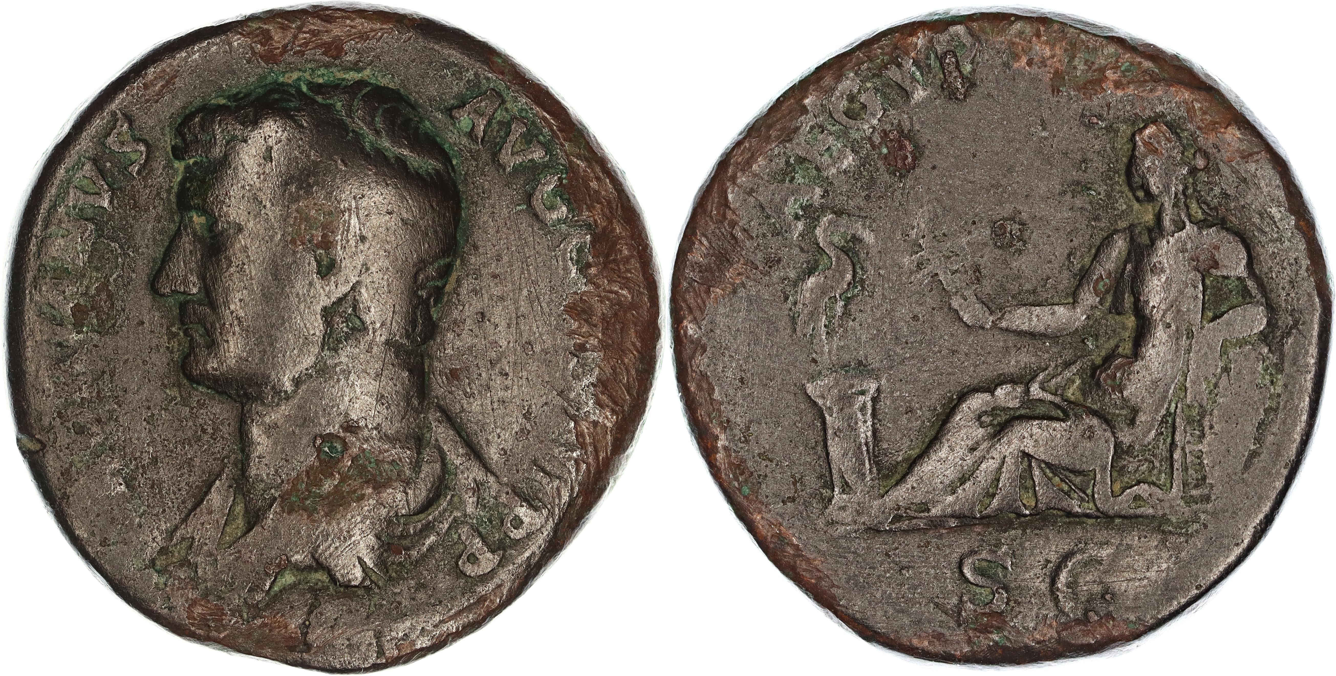 Roman Empire, Hadrian, Æ Sestertius, 130-133 AD, gF-nVF