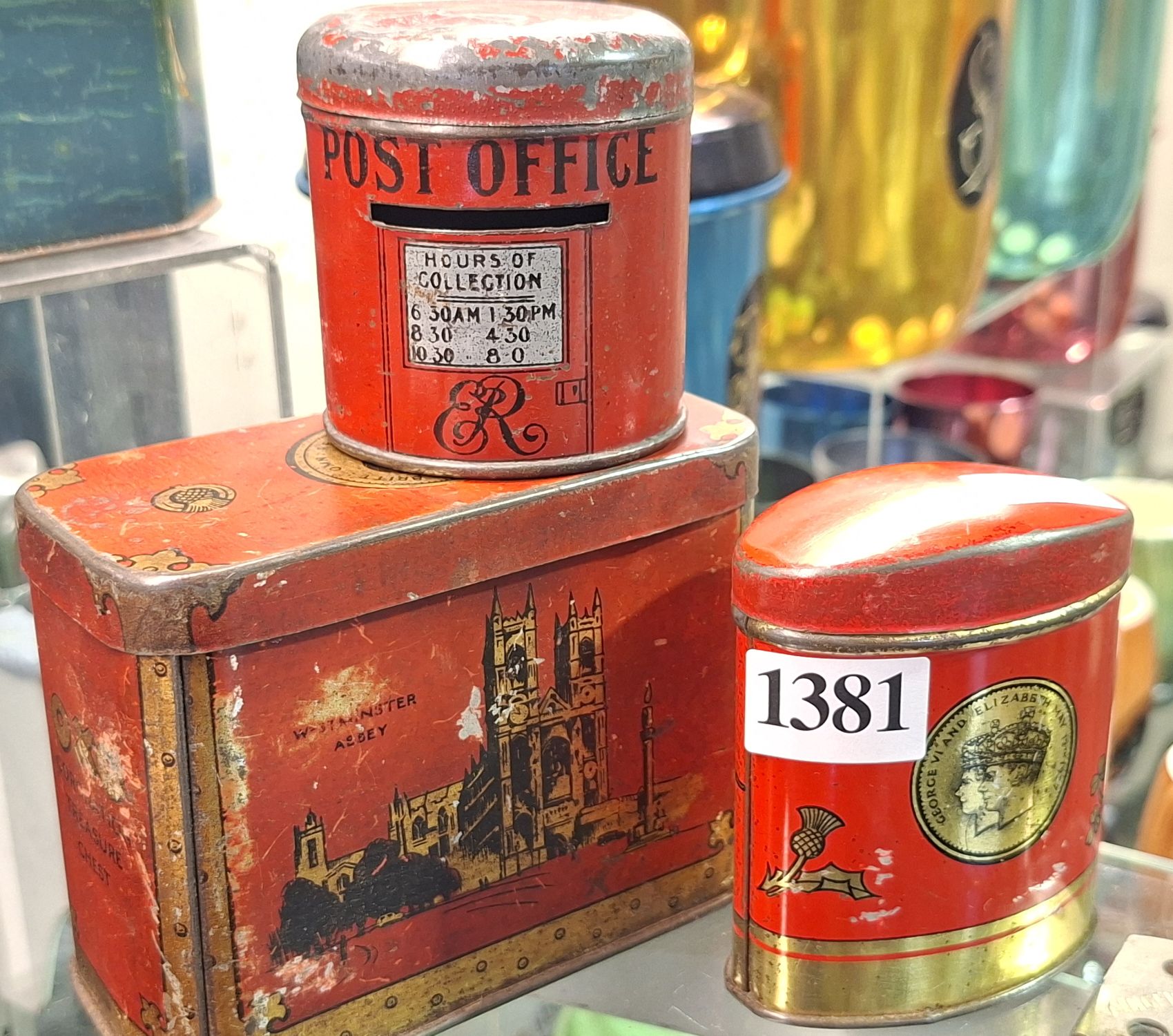 Three Tin Money Boxes