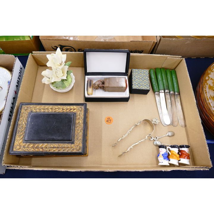 Box Old Desk Items Etc
