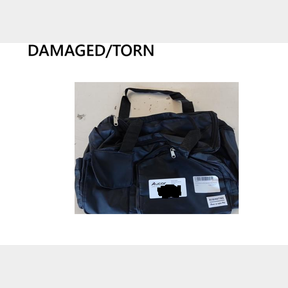 Waterproof Duffel Bag with Multiple Compartments Strap - Black -(DAMAGED/TORN) | 51745/26059 AS B1 (S2)