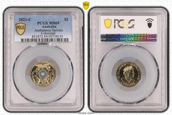 Ambulance Service - Colorized, Two Dollar, 2021-C, PCGS MS69