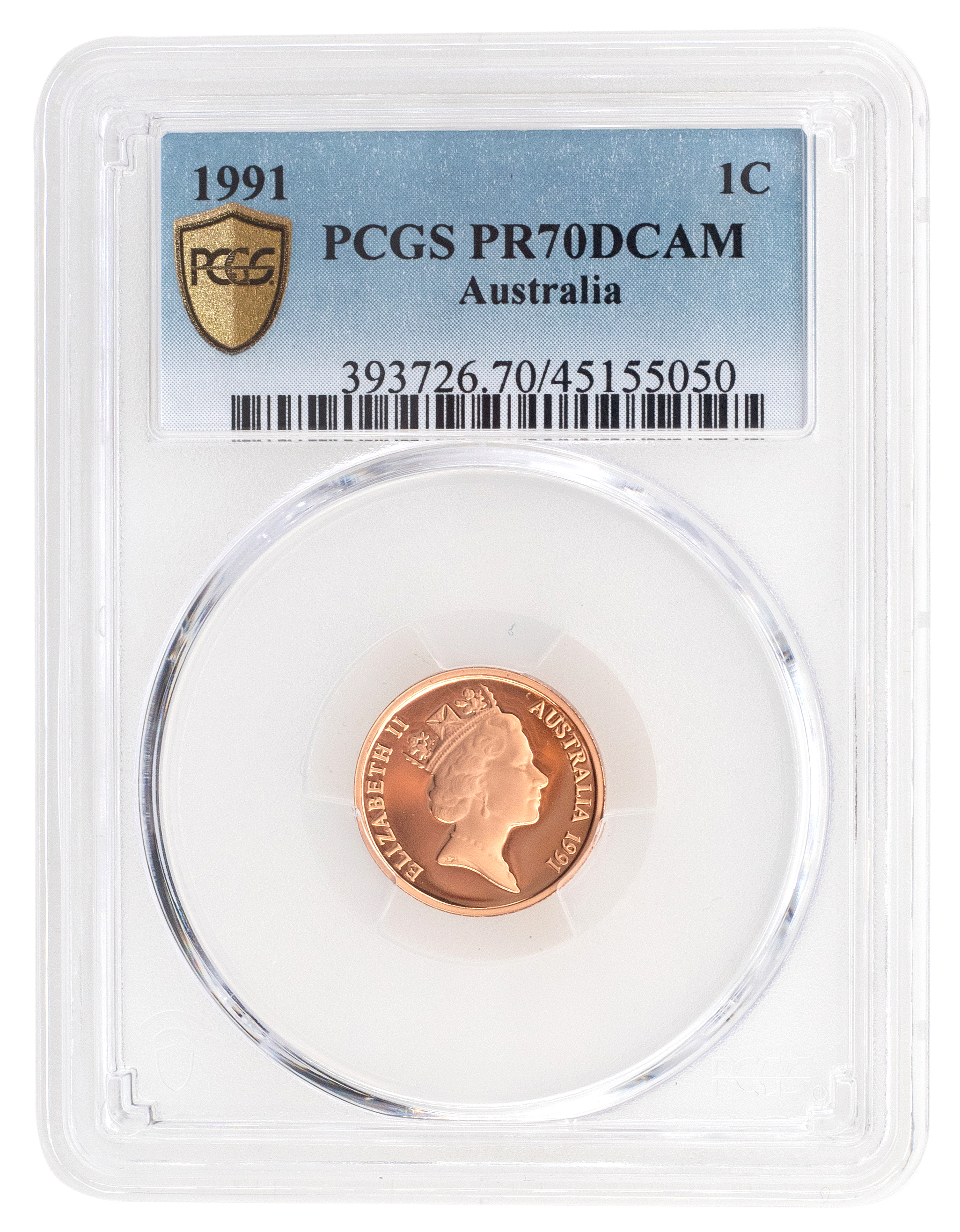 Elizabeth II, Two Cent, 1991, PCGS PR 70DCAM