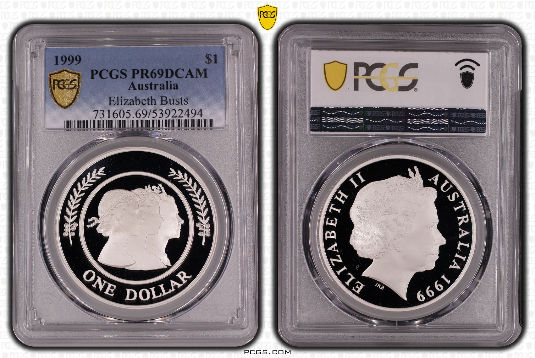 Elizabeth Busts, One Dollar, 1999, PCGS PR69DCAM