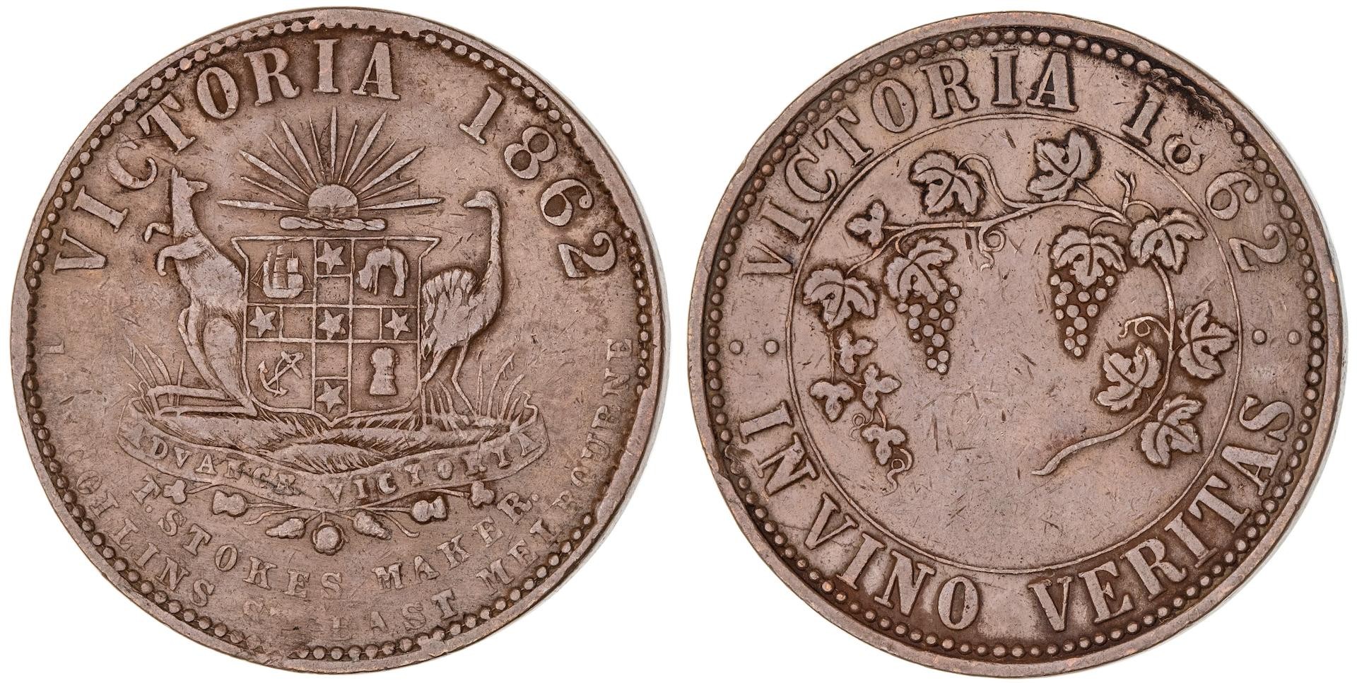 Melbourne, Victoria, T. Stokes, Penny, 1862, gFine