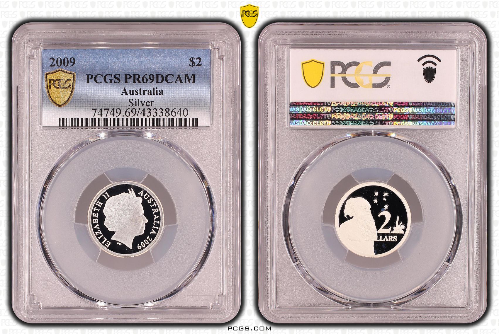 2009 Australia Two Dollar, $2 Silver PCGS - PR69DCAM -640
