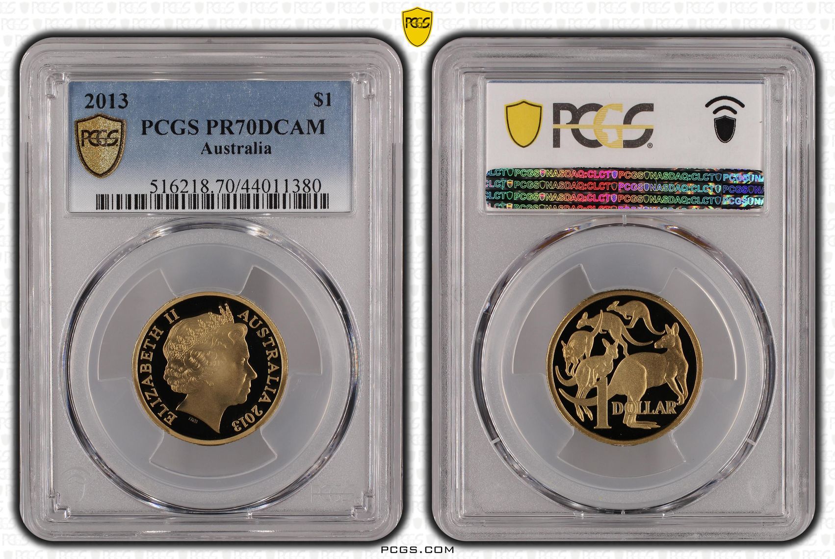 2013 Australia One Dollar, $1 PCGS - PR70DCAM POP 22/0 -380