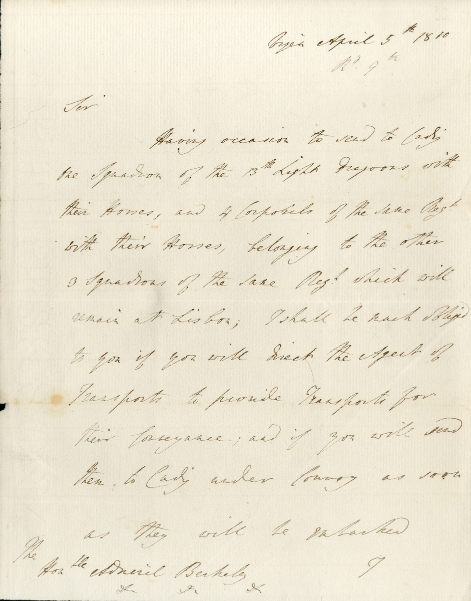 Sir Arthur Wellesley, 1st Duke of Wellington, autograph letter ...