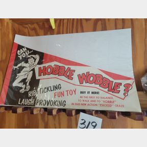 Hobble Wobble Toy Advertising Sheet with Dr. Pepper Book Cover