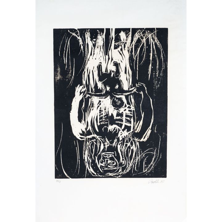 Georg Baselitz Rote Mutter, schwarzes Kind 1985