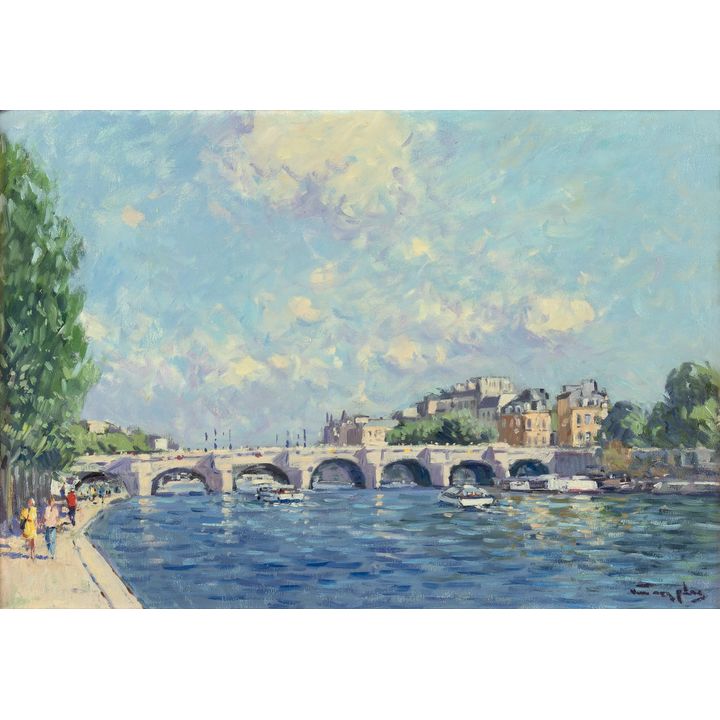 Niek Van der Plas (1954- ): Pont Neuf, Paris