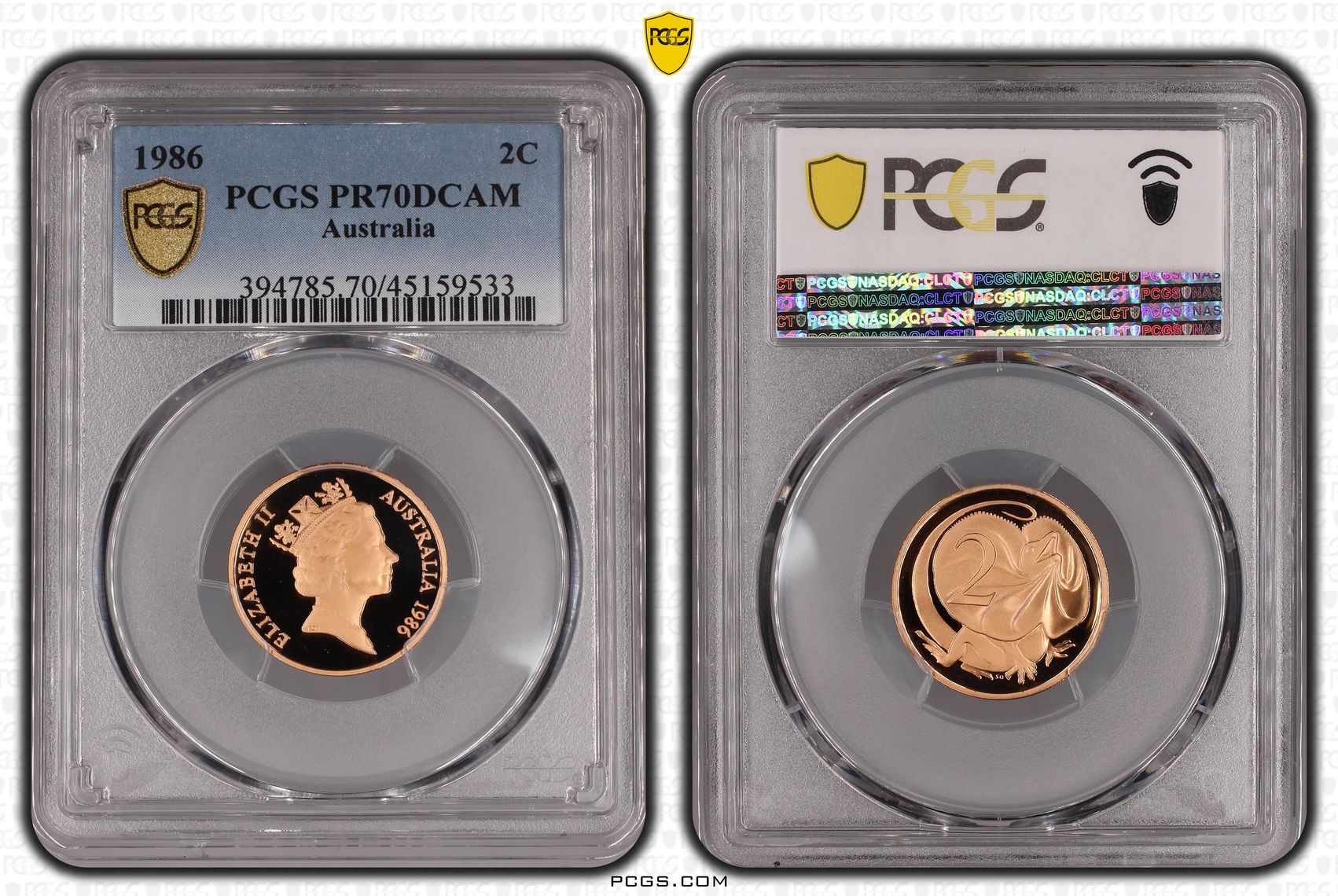 Elizabeth II, Two Cent, 1986, PCGS PR70DCAM