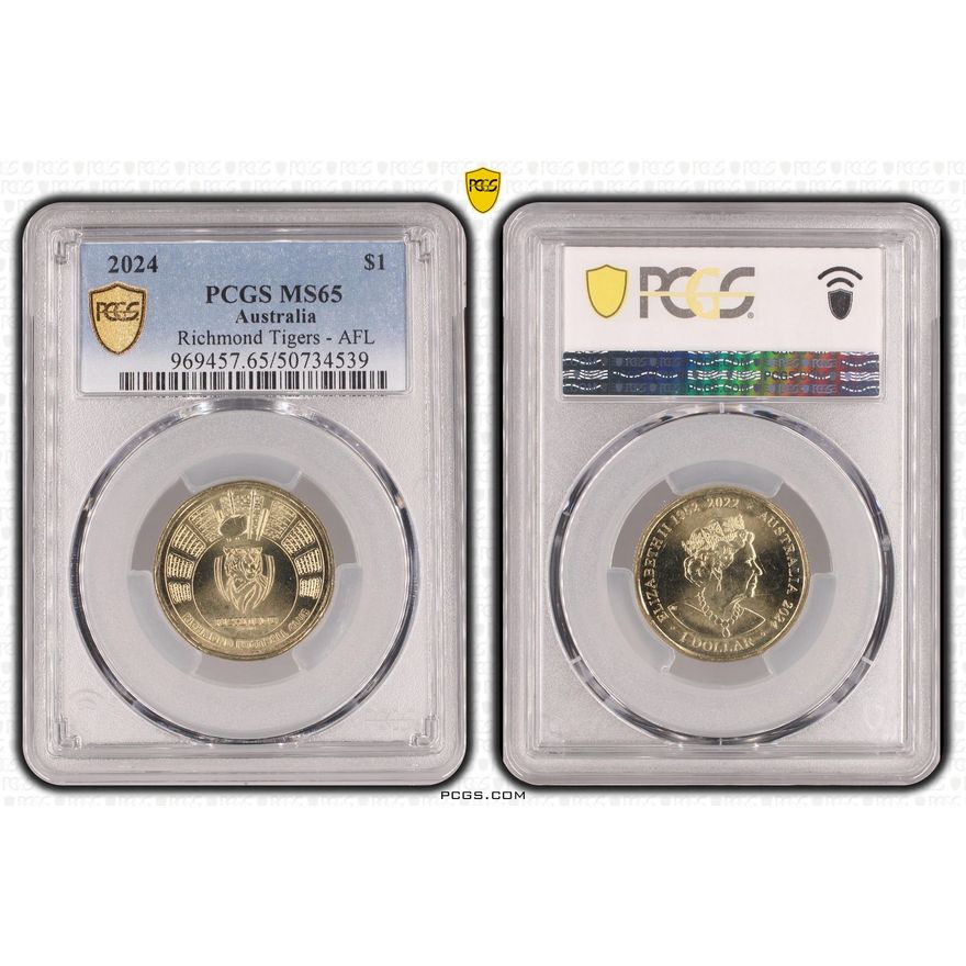 Richmond Tigers - AFL, One Dollar, 2024, PCGS MS65
