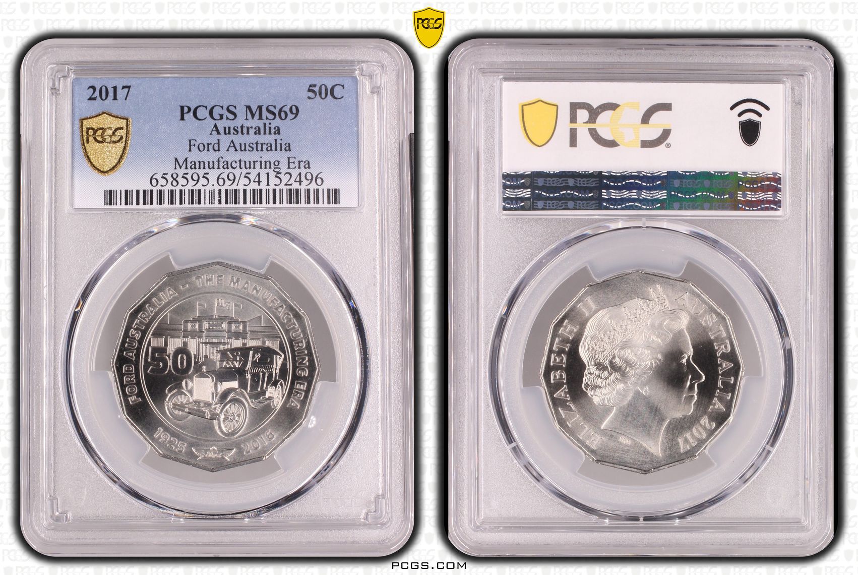 Ford Australia Manufacturing Era, Fifty Cent, 2017, PCGS MS69