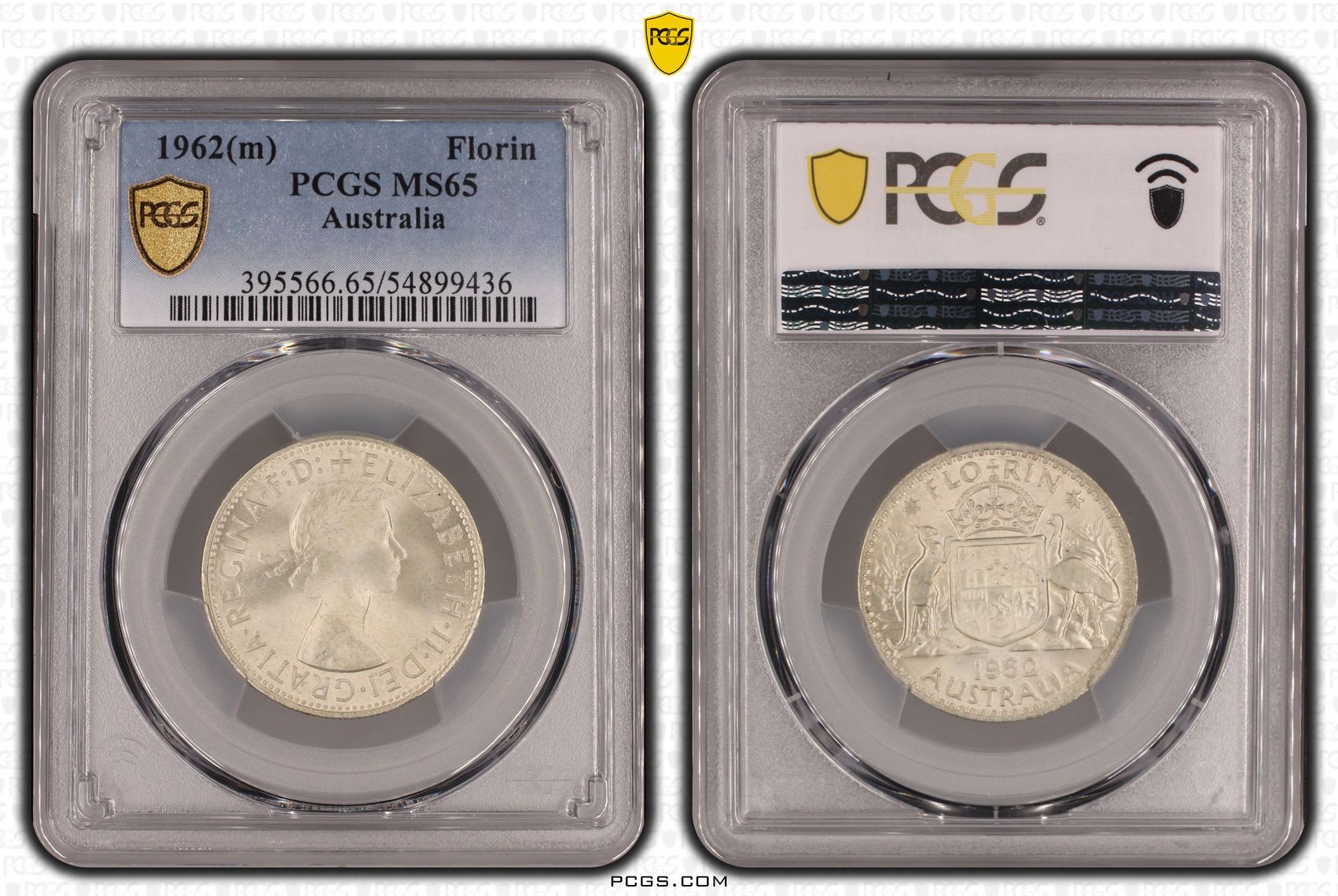 Elizabeth II, Florin, 1962(m), PCGS MS65