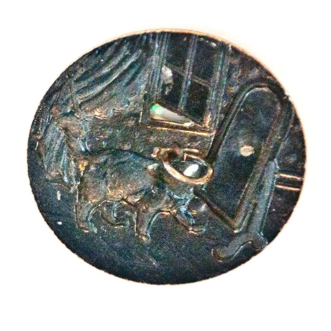 METAL CAT WITH MIRROR BUTTON Lion And Unicorn
