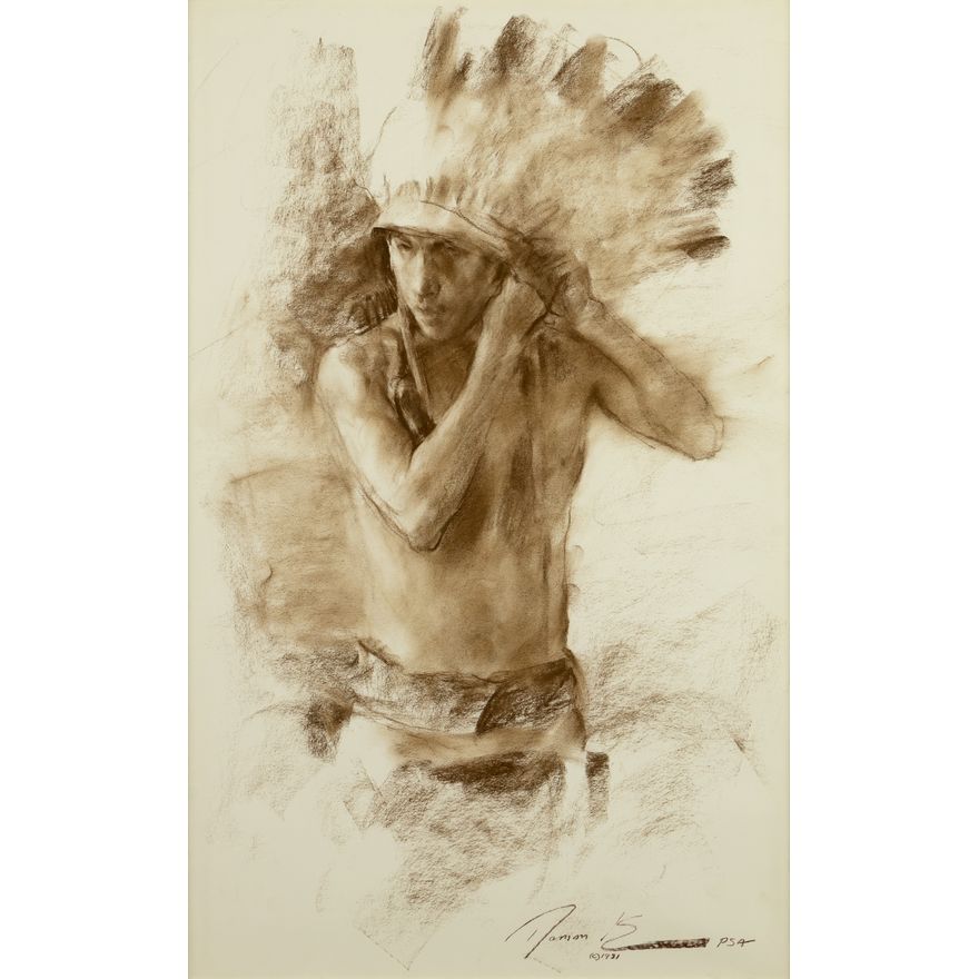 Ramon Kelley (1939- ): Sioux Brave, 1981
