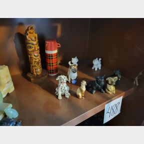 Assorted miniature animals and other decorative items