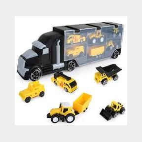 Construction Truck Transport 12 Cars Carrier for Boys and Girls 3-8 Years - 12 Construction Cars -51719/72 B1 (S9)