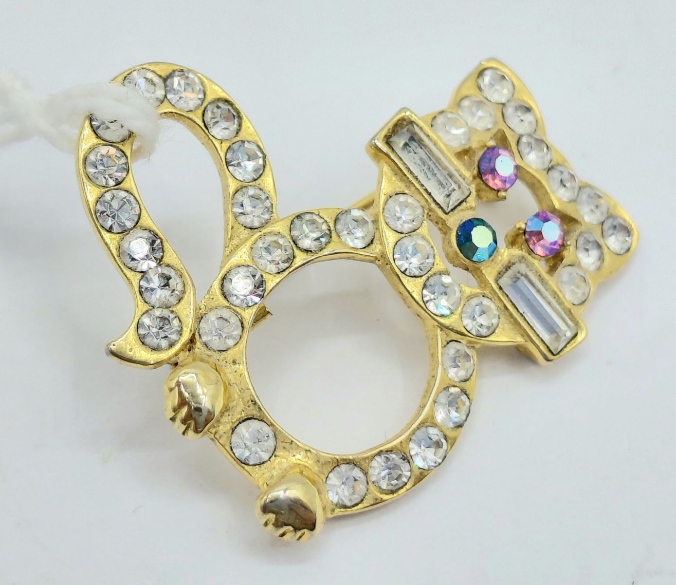 Diamante Cat Brooch