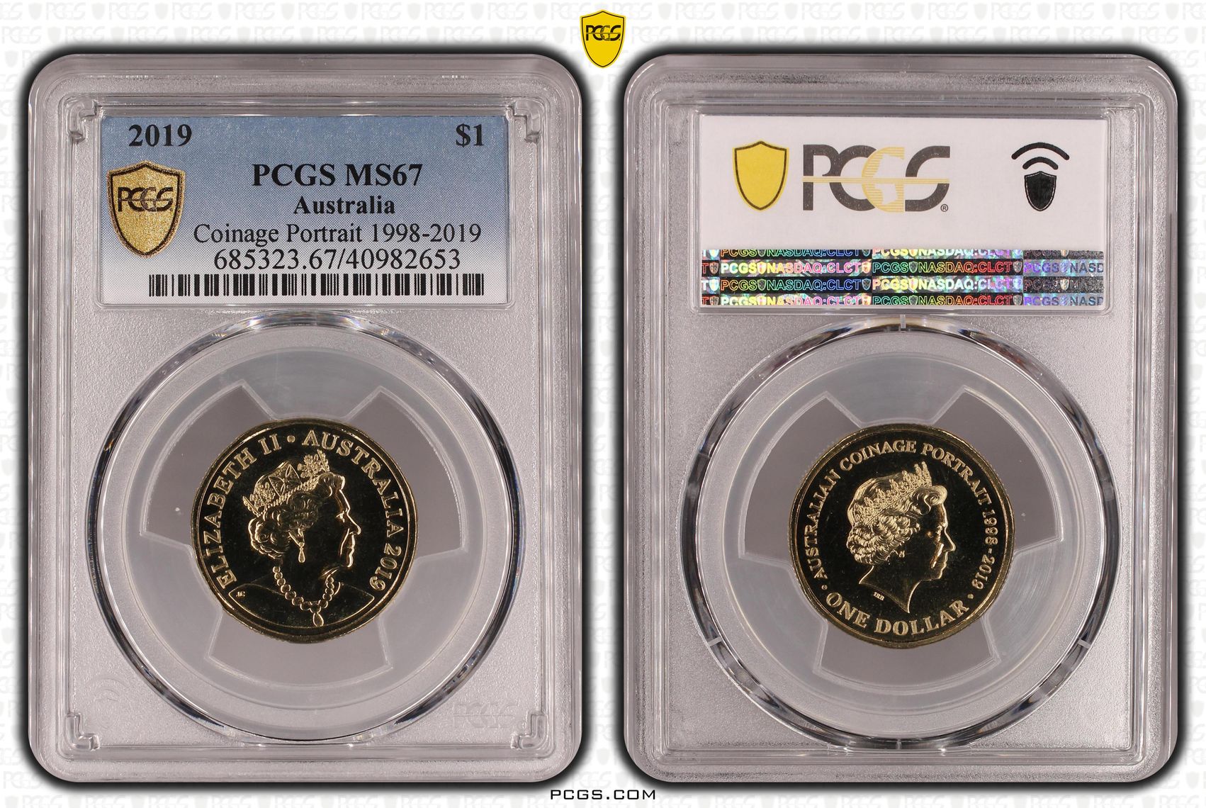 Coinage Portrait 1998-2019, One Dollar, 2019, PCGS MS67