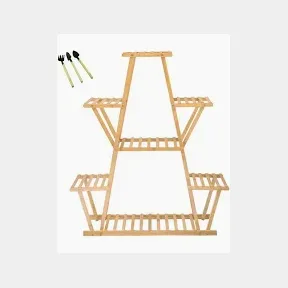 5 Layer Teak Wood Multipurpose Plant Stand Indoor/Outdoor Plant Stand | INCOMPLETE / BROKEN