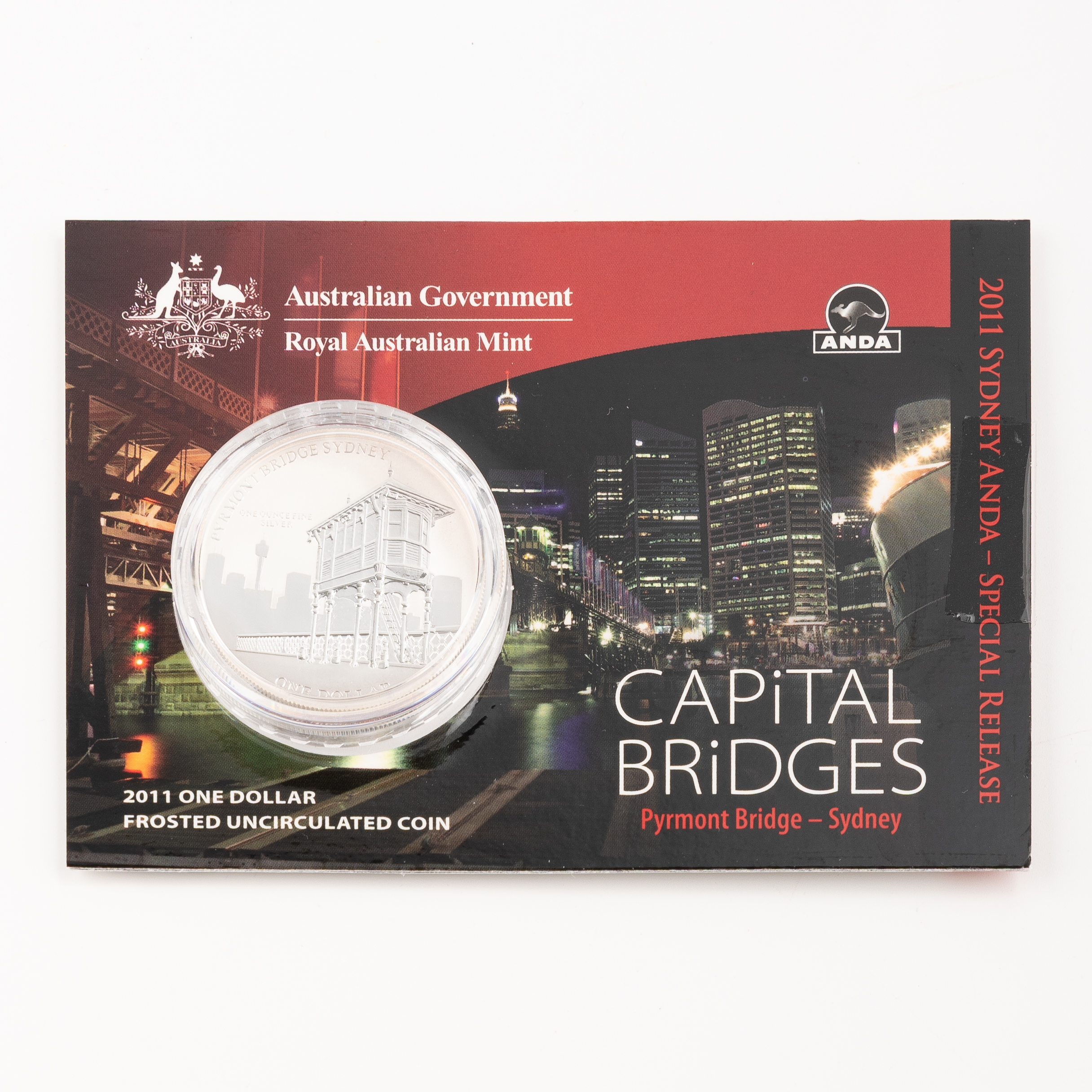 Elizabeth II, RAM / ANDA - Capital Bridges, One Dollar, 2011, UNC