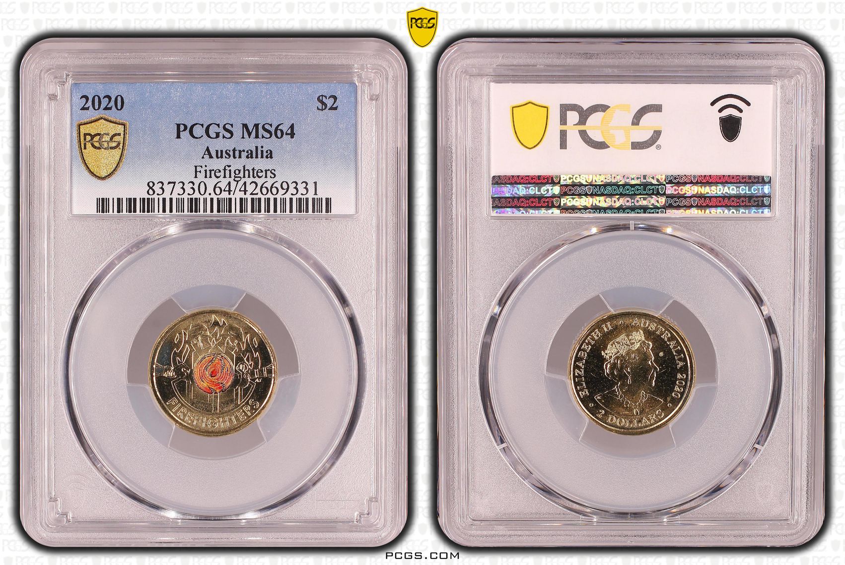 Firefighters, Two Dollar, 2020, PCGS MS64