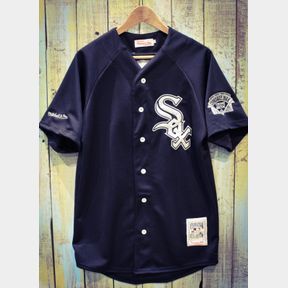 CHICAGO WHITE SOX MITCHELL & NESS BASEBALL TOP - BLACK - S - 51634/10806
