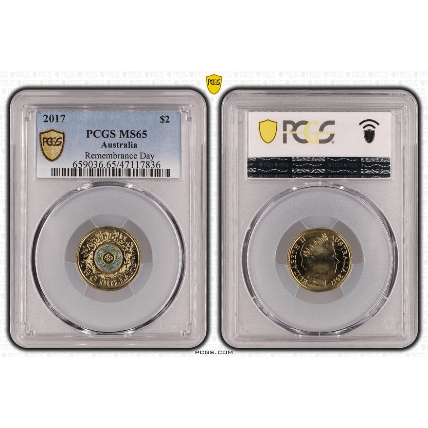 Remembrance Day Colorized, Two Dollar, 2017, PCGS MS65