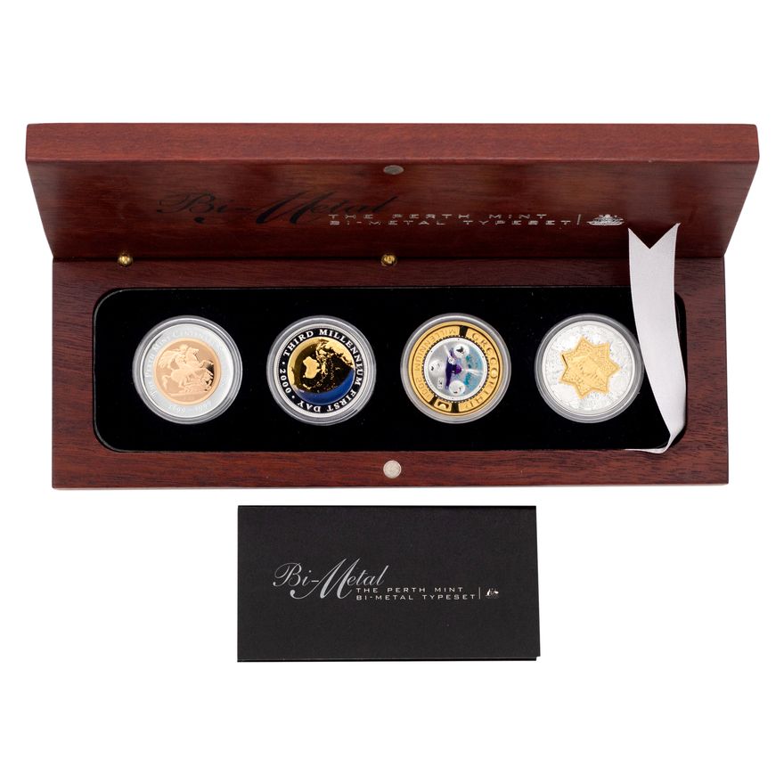 Elizabeth II, The Perth Mint Bi-Metal Typeset, 1999 - 2001, FDC