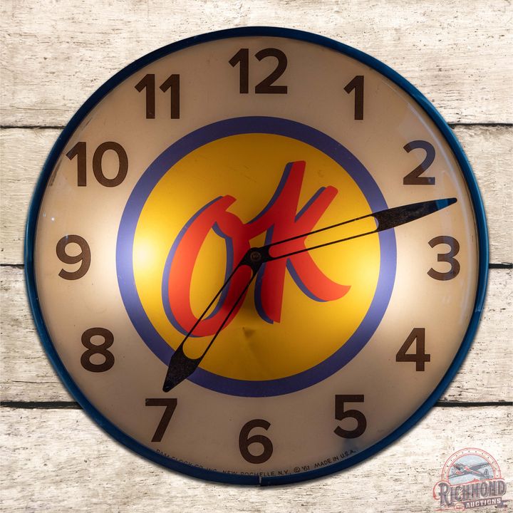 Chevrolet OK 15" Advertising Clock w/ Logo