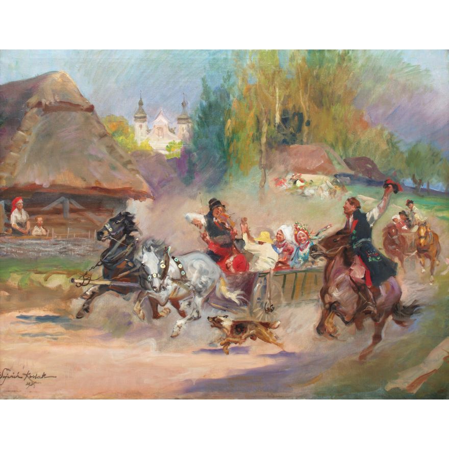 Wojciech Kossak | Wesele krakowskie, 1936