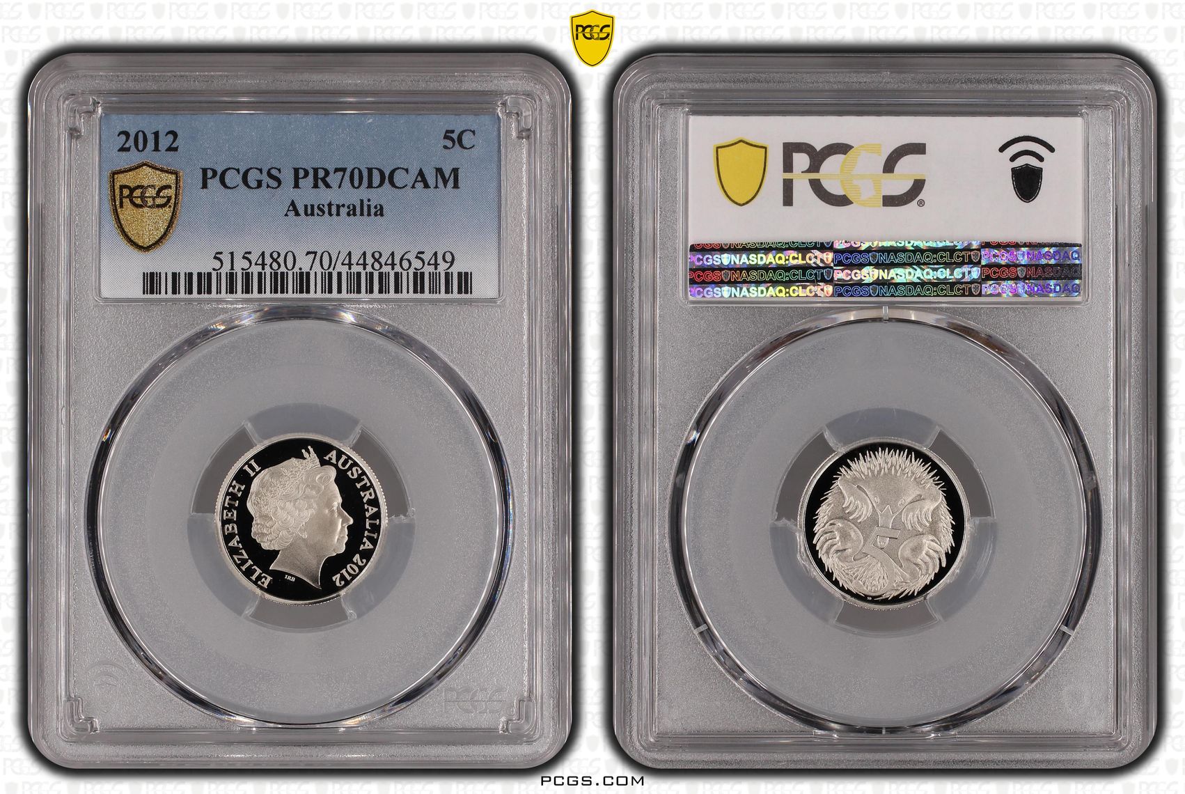 2012 Australia Five Cent, 5c PCGS - PR70DCAM POP 61/0 -549