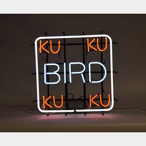 "KU BIRD" Red / White / Blue University of Kansas Jayhawks Neon Sign