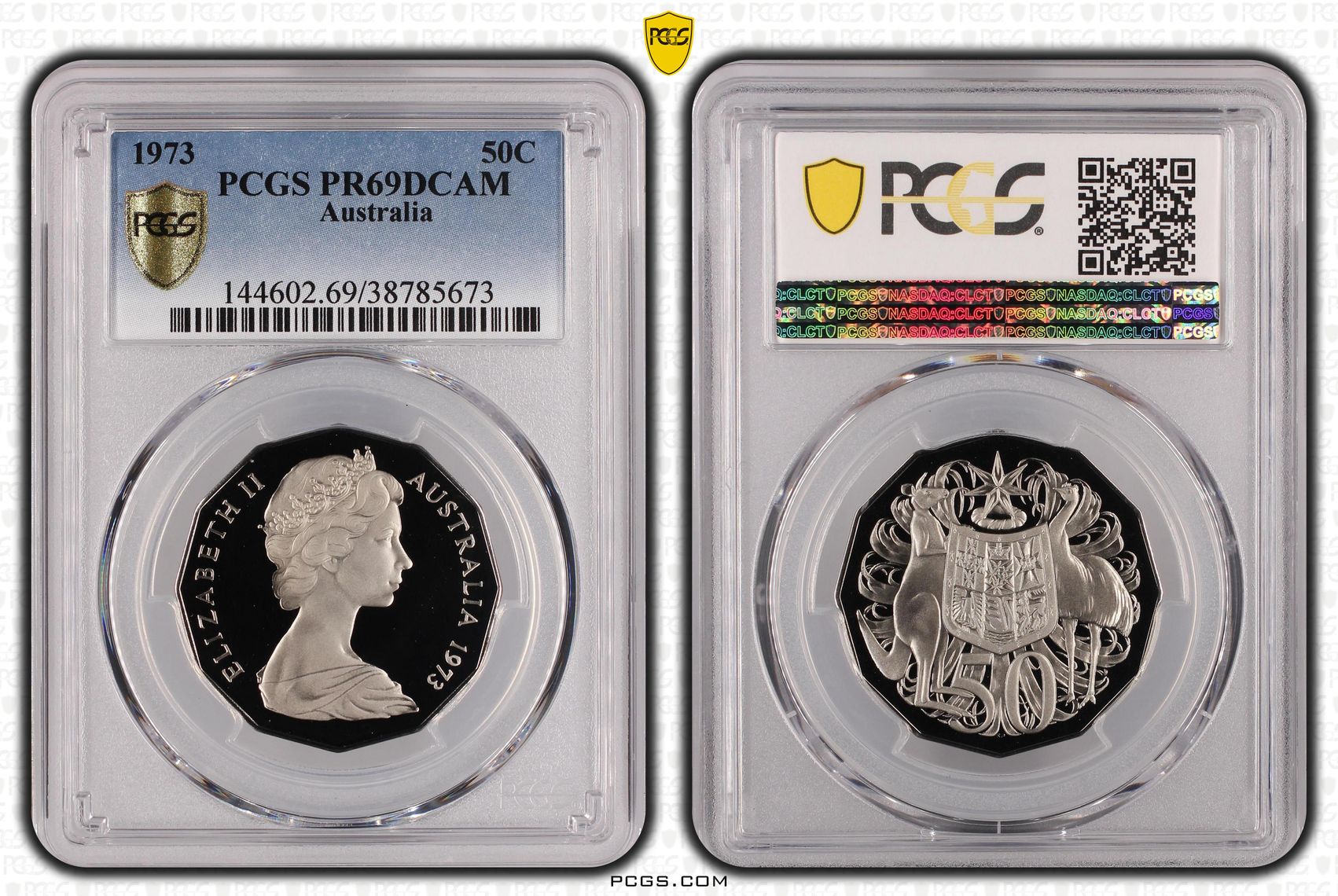 255 · 1973 Australia Fifty Cent, 50c PCGS - PR69DCAM -673