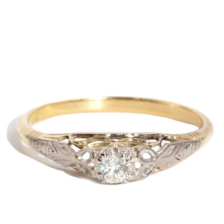 Vintage Diamond 18ct Gold Ring,