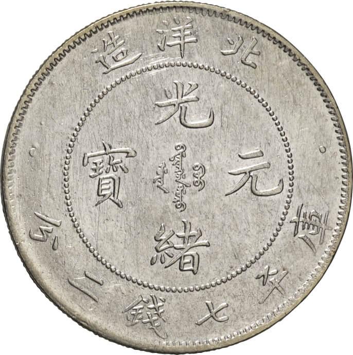 直隷省-Chihli. 1899. 美. VF. Silver. 七銭2分（1ドル）ドル(Dollar 