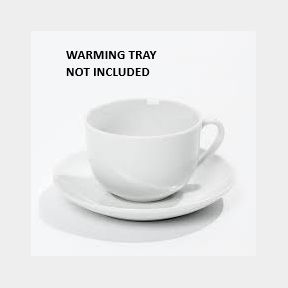 Coffee Cup And Saucer- White -|Bar 9902182877580 -(WARMING TRAY NOT INCLUDED) | 51745/14208 AS B2 (S10)