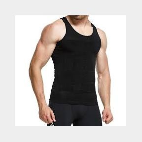 Men Compression Slimming Body Shaper Vest Black - XL - Men Compression Slimming Body Shaper Vest Black -51748/8367