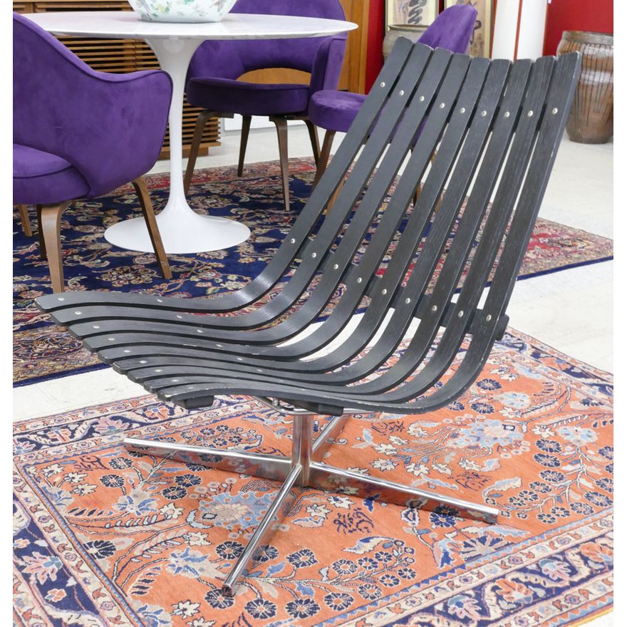 Hans Brattrud ''Scandia'' Black Lounge Chair