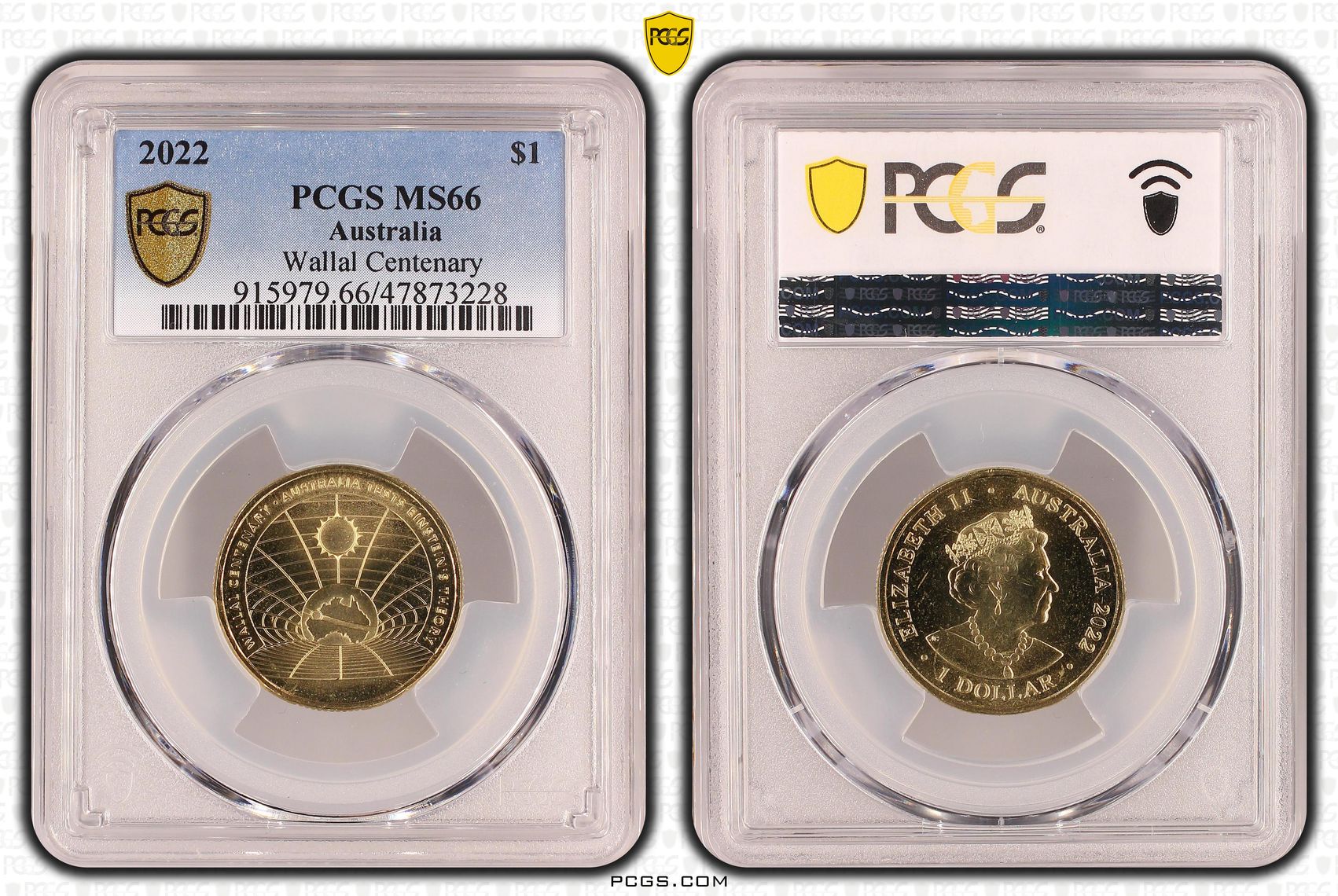 Wallal Centenary, One Dollar, 2022, PCGS MS 66