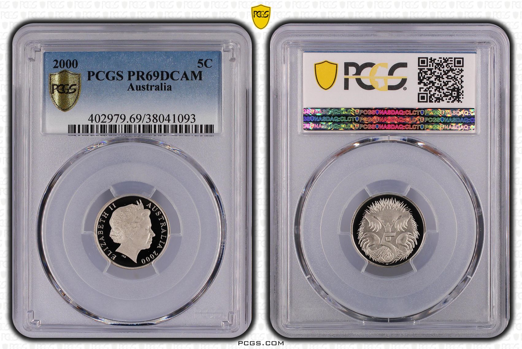 Elizabeth II, Five Cent, 2000, PCGS PR69DCAM
