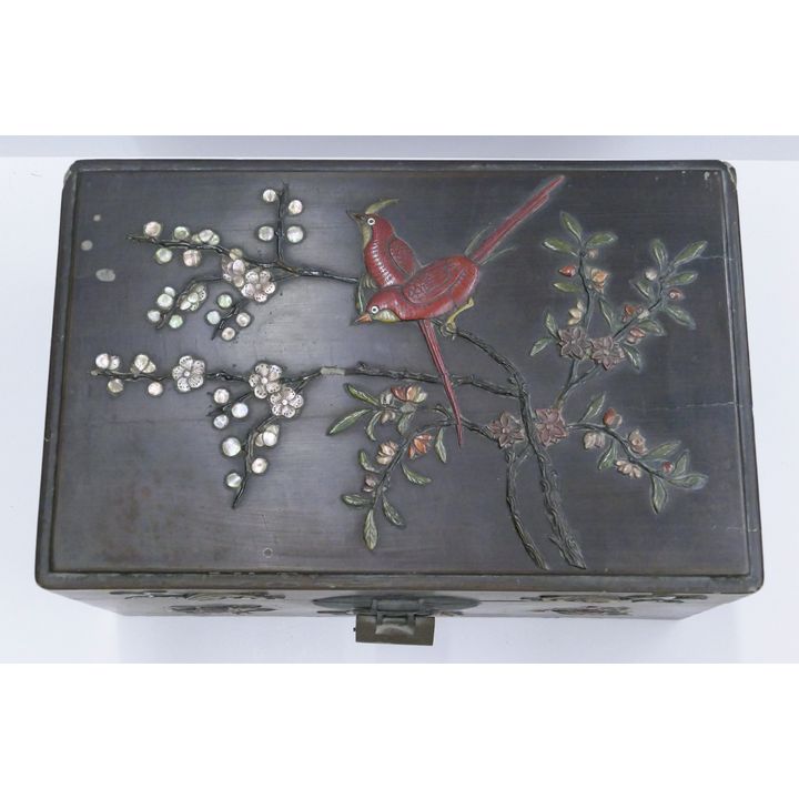 Chinese Qing Applique Lacquered Table Box