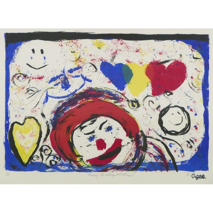Artists Unlimited 'Happy Birthday Valentine' S/N 4-Color Lithograph, 1986.