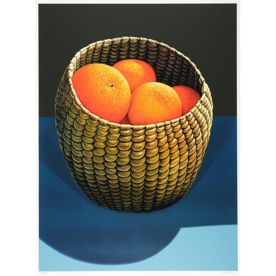 Michael Smither 'Oranges in a Seagrass Basket'