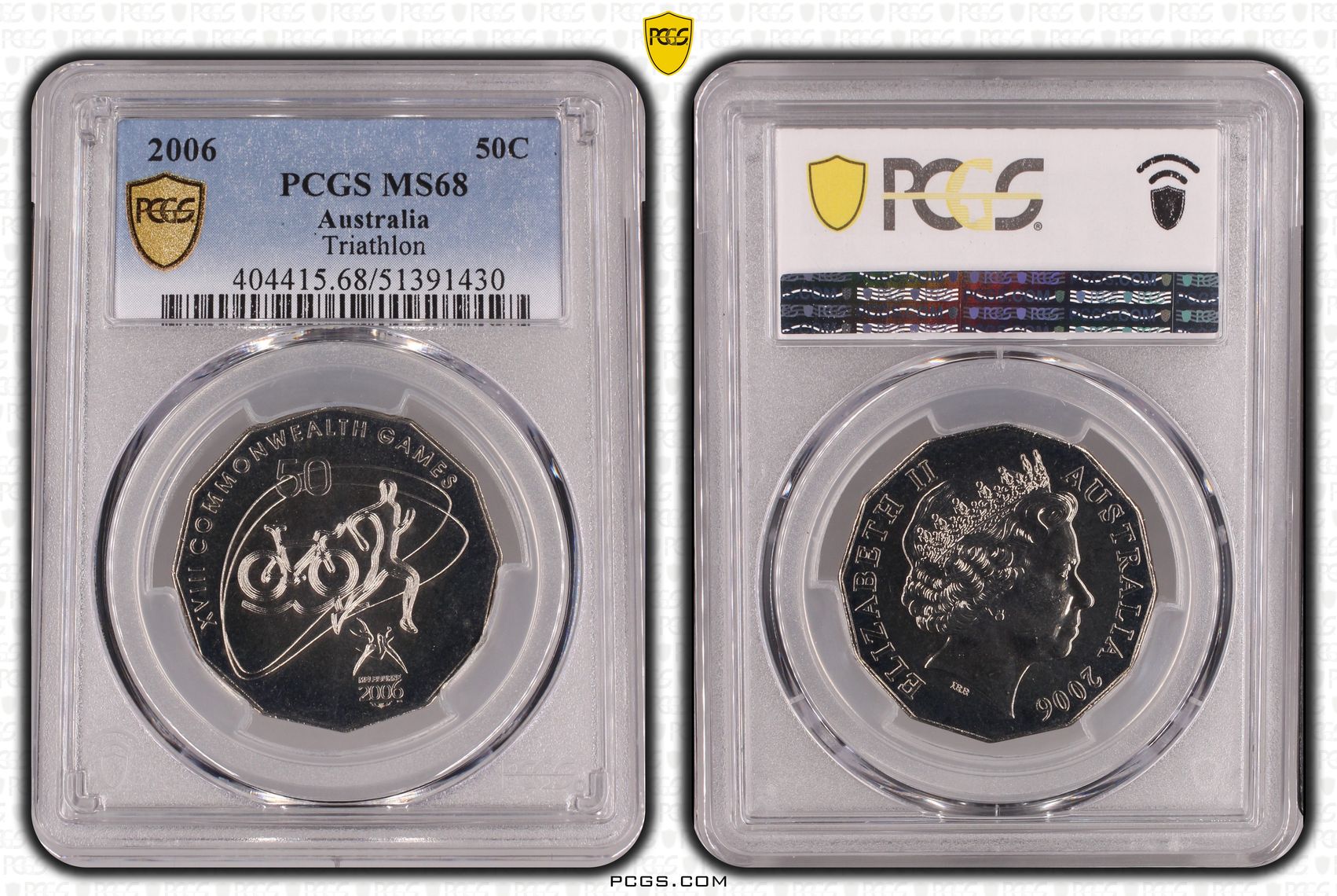 286 · Triathlon, Fifty Cent, 2006, PCGS MS68