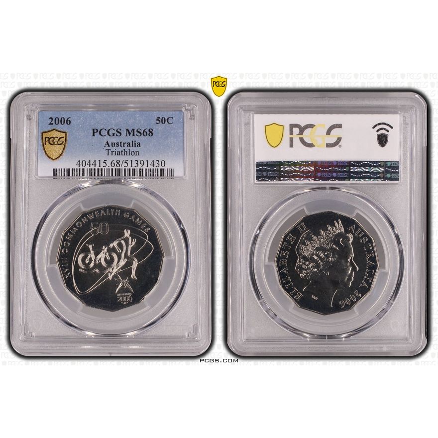 Triathlon, Fifty Cent, 2006, PCGS MS68