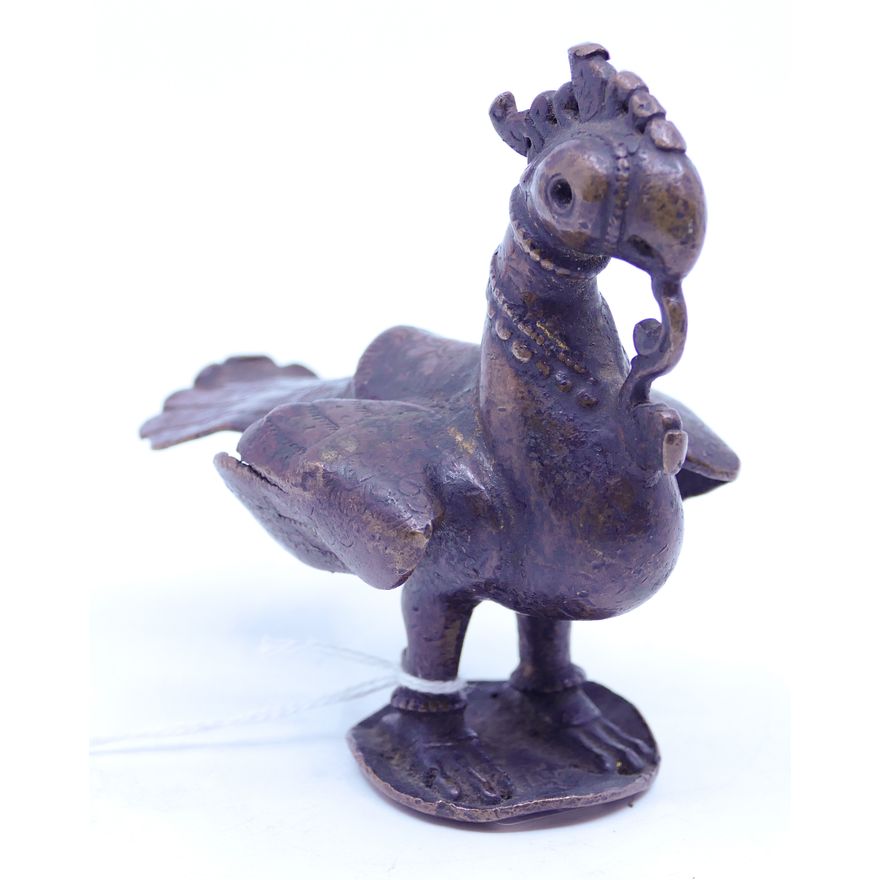 Old Indian Bronze Huma Bird Figure 3.5''x4''